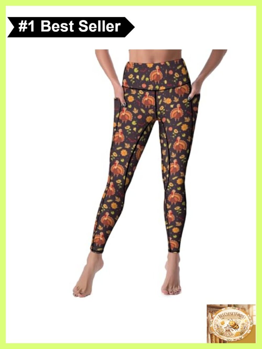 High Waisted Yoga Leggings with Pockets Tummy Control Workout Pants